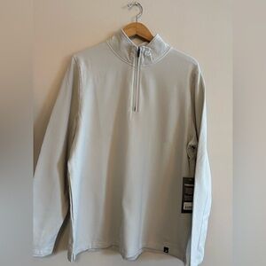 Glyder Mens 1/4 Zip Ash Grey Sweatshirt Elevated Fleece Size Large $84 NWT